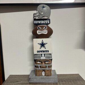 Dallas Cowboys NFL Tiki totem Pole 15 in Statue